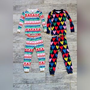 Hanna Andersson 4T VGUC Valentine's ❤️ 2 Pair  Pajama Set